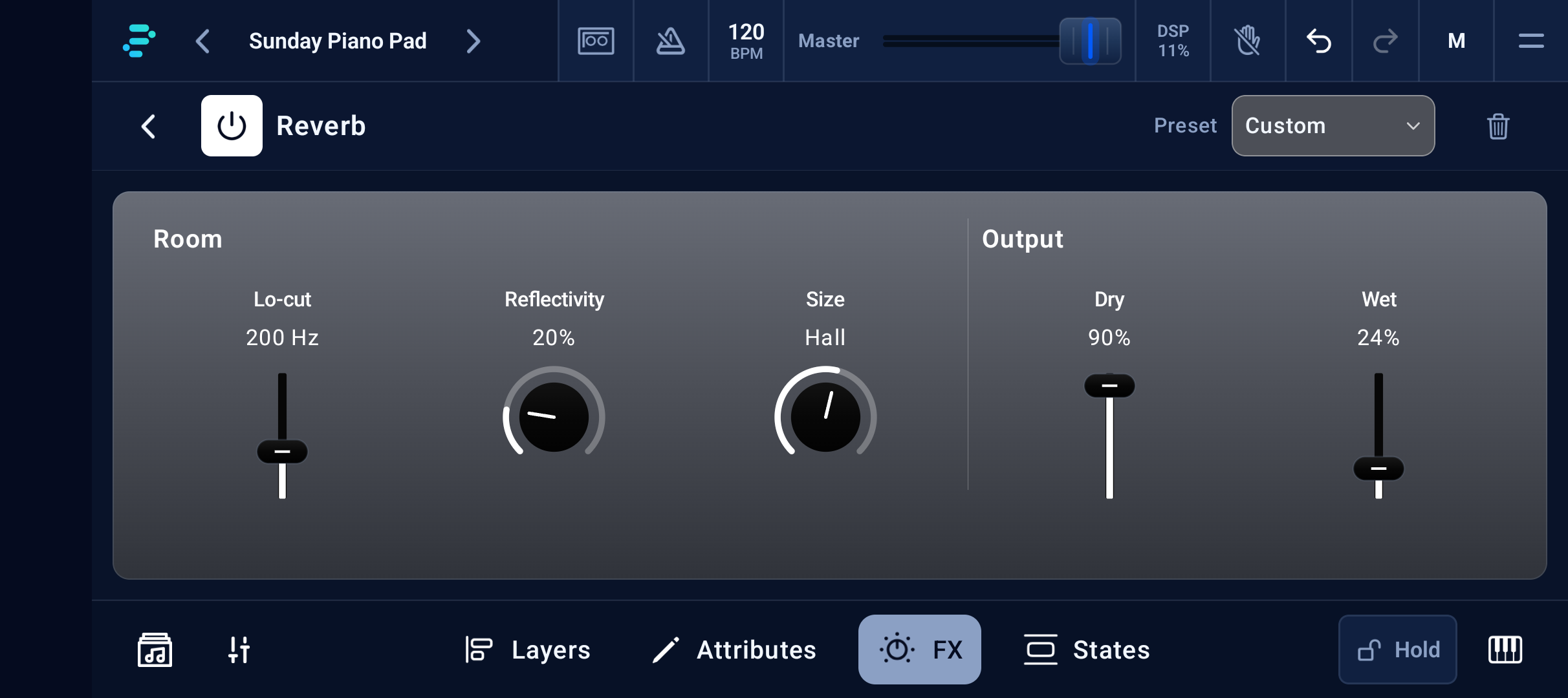 Reverb editor on Pixel 10a
