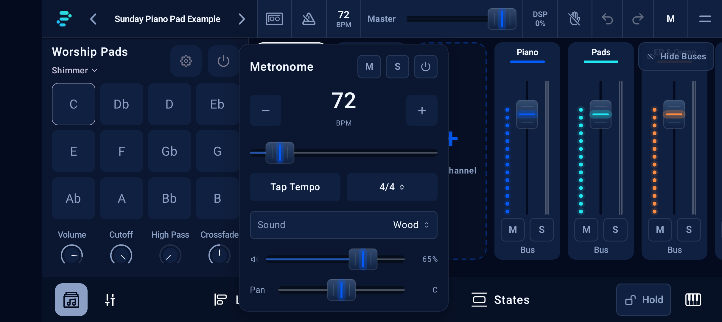 Metronome controls on Pixel 10a