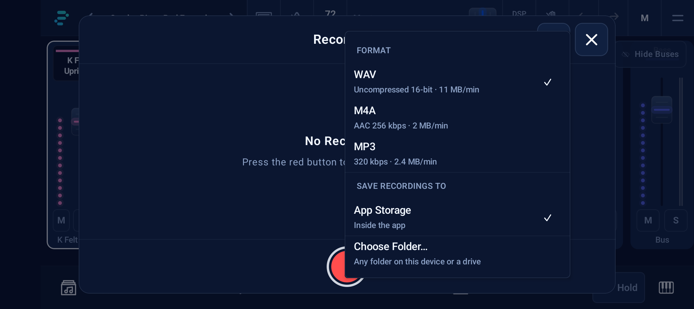 Recording format and folder choices on Pixel 10a