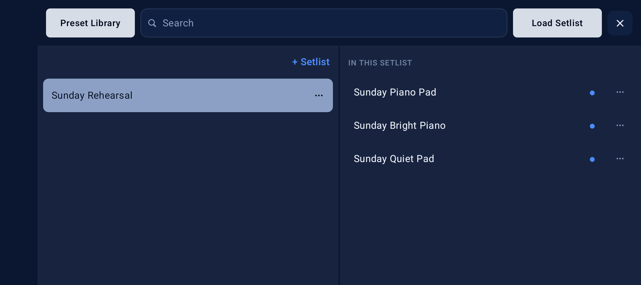 Sunday rehearsal setlist on Pixel 10a
