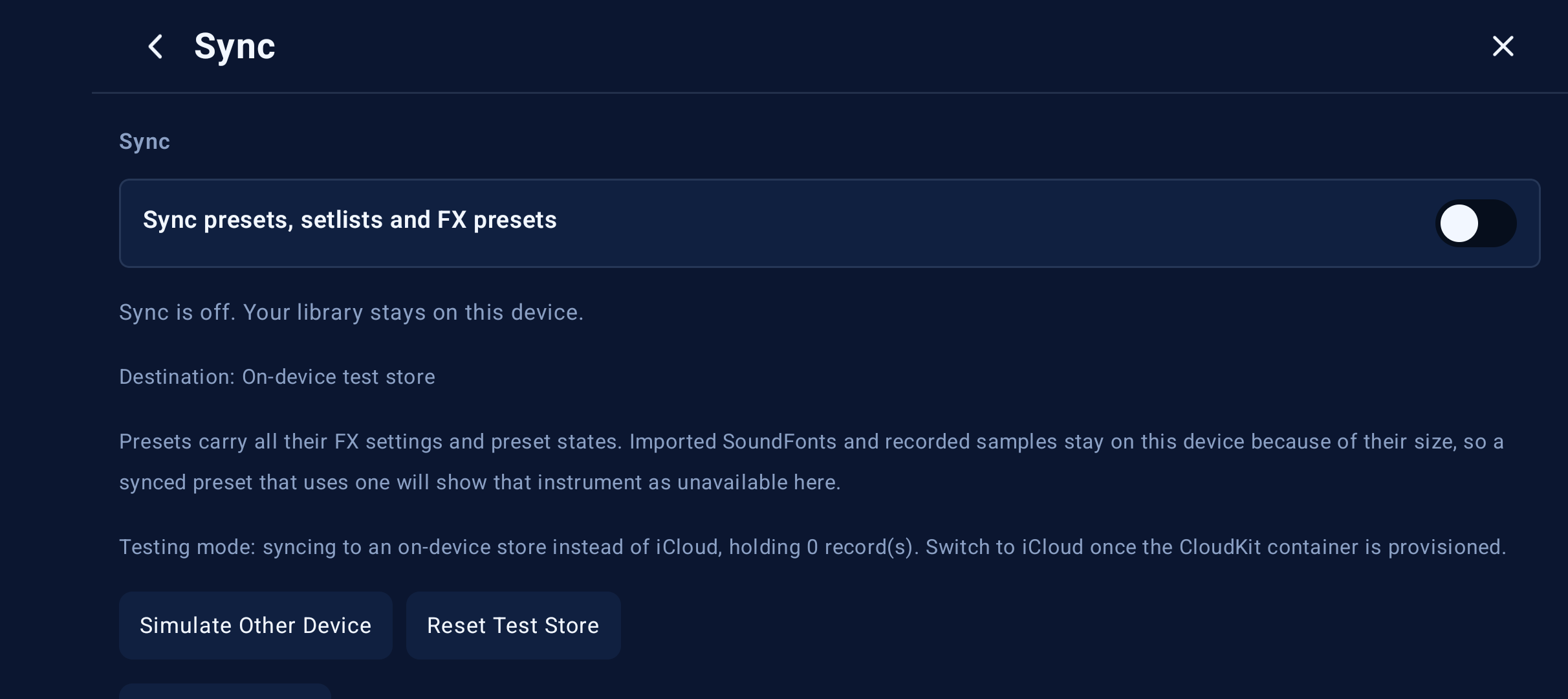 Android Sync test store on Pixel 10a